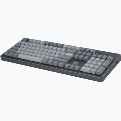 Full-Size Wireless Mechanical Keyboard, Gray, 104-Key Layout