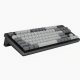 Wireless Mechanical Keyboard, 98-Key Compact Layout, Black and White
