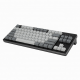 Wireless Mechanical Keyboard, 98-Key Compact Layout, Black and White