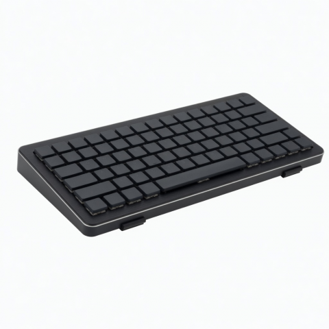 Wireless Magnetic Switch Keyboard, 75-Key Compact Black Mechanical Keyboard