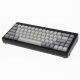 Compact Wireless Mechanical Keyboard, Gray and Black, 5-Row Layout
