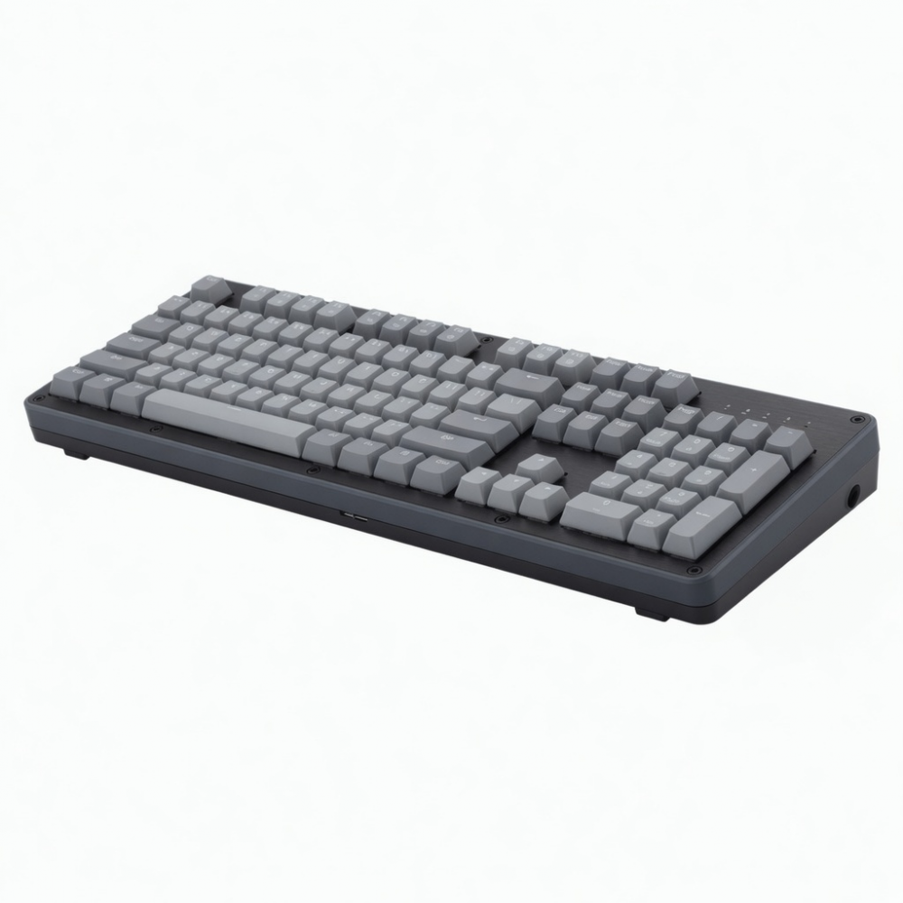 108-Key Wireless Mechanical Keyboard, Full-Size Gray Keyboard with Number Pad