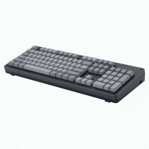 108-Key Wireless Mechanical Keyboard, Full-Size Gray Keyboard with Number Pad