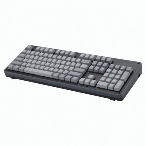 108-Key Wireless Mechanical Keyboard, Full-Size Gray Keyboard with Number Pad