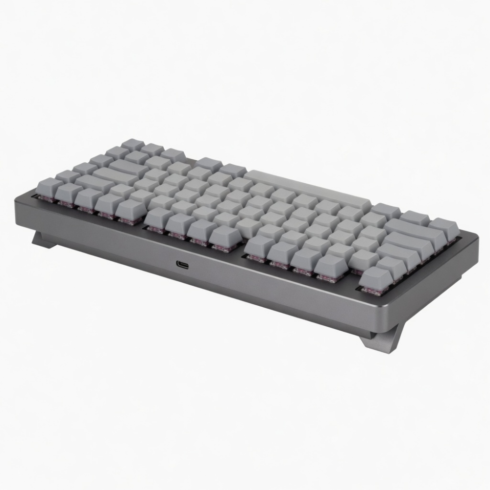 Wireless Magnetic Switch Keyboard, Compact Gray Layout