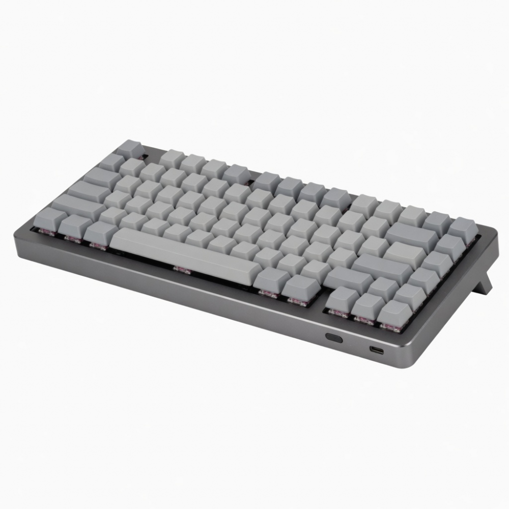 Wireless Magnetic Switch Keyboard, Compact Gray Layout