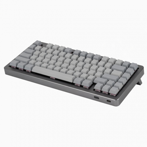 Wireless Magnetic Switch Keyboard, Compact Gray Layout
