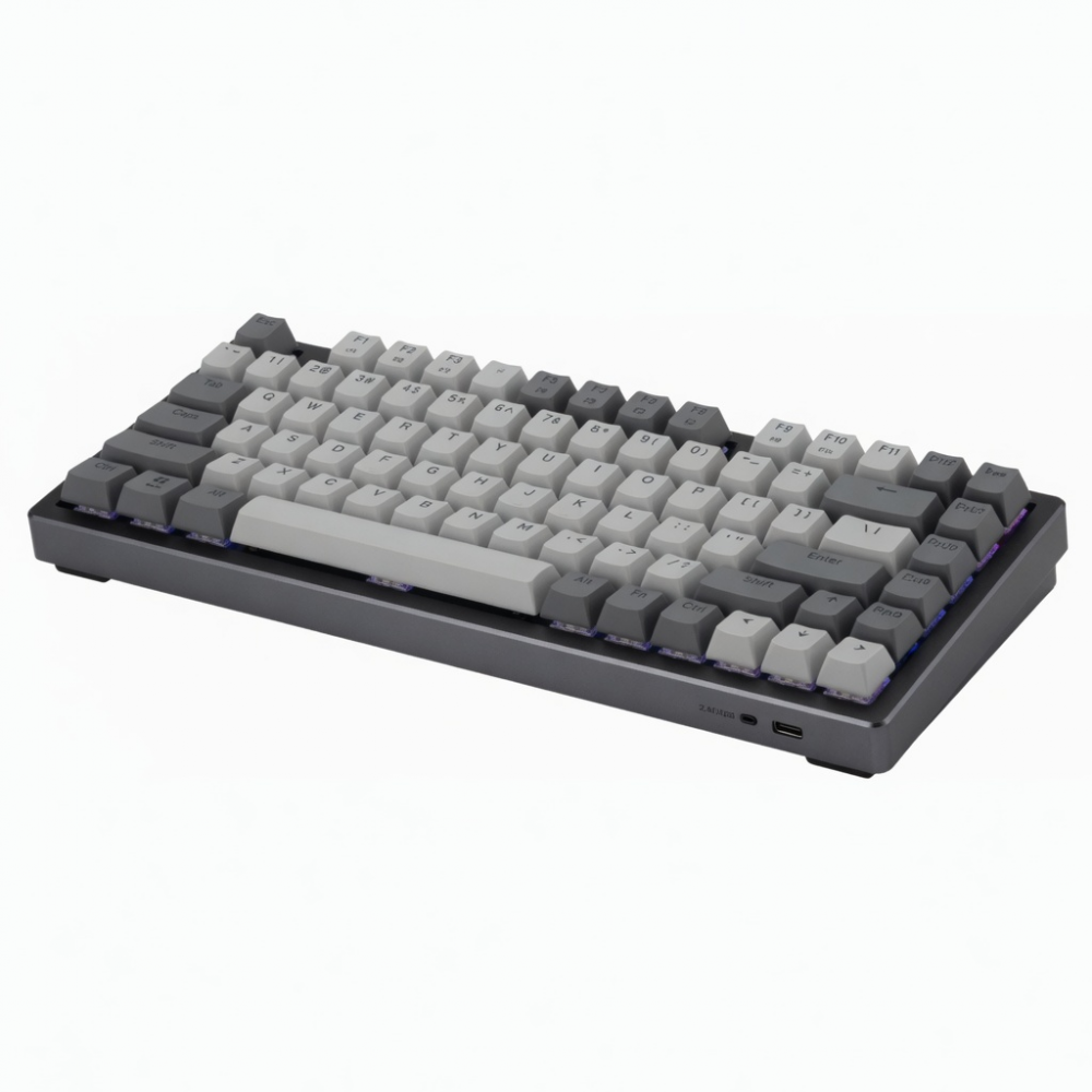 75% Wireless Mechanical Keyboard, Gray Compact Layout, RGB Backlighting