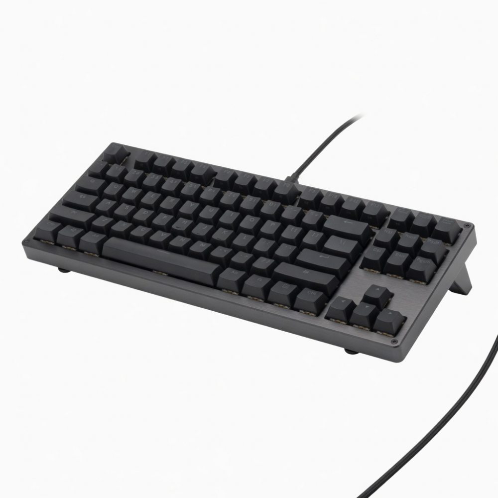 Full-Size Black Wired Mechanical Keyboard