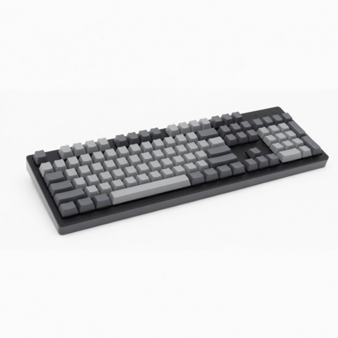104-Key Wireless Mechanical Keyboard, Black and Gray Full-Size Layout