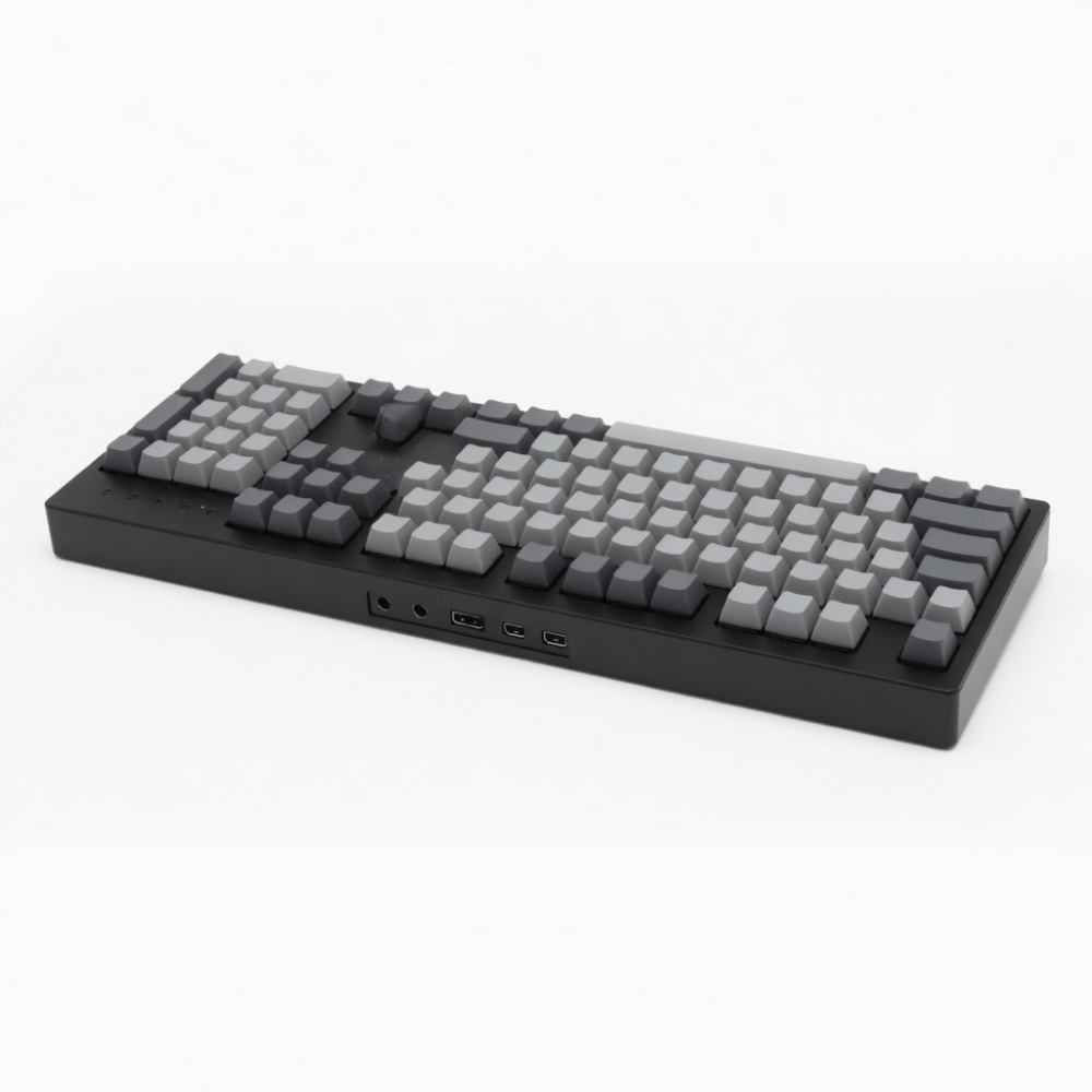 104-Key Wireless Mechanical Keyboard, Black and Gray Full-Size Layout