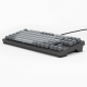 98-Key Wired Mechanical Keyboard, Gray Keycaps, Black Aluminum Frame