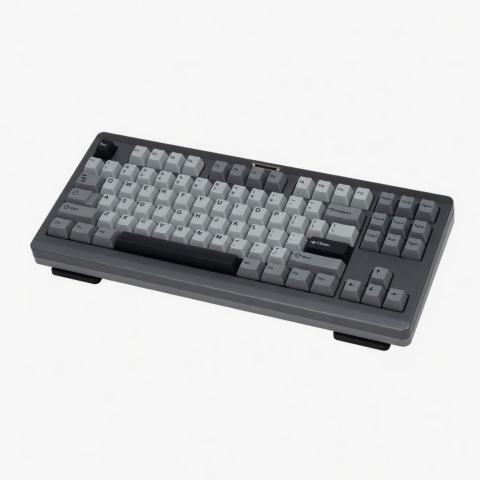 87-Key Wired Mechanical Keyboard, Gray Black PBT Keycaps