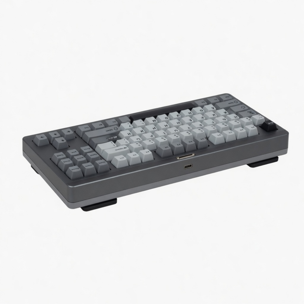 87-Key Wired Mechanical Keyboard, Gray Black PBT Keycaps
