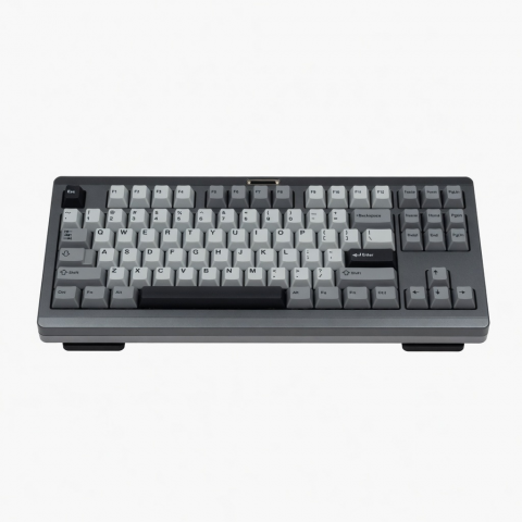 87-Key Wired Mechanical Keyboard, Gray Black PBT Keycaps