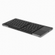 Foldable Wireless Keyboard with Touchpad, Slim Black