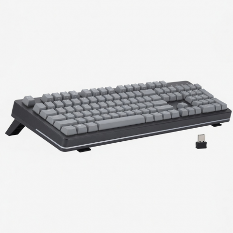 Full Size Wireless Mechanical Keyboard, Gray