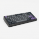 Wireless Mechanical Keyboard, 84-Key Compact Layout, Gray and Purple Keycaps