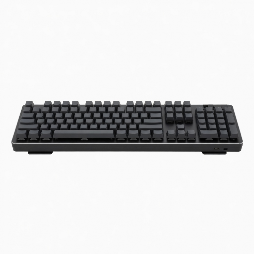 Wireless Mechanical Keyboard, Full-Size 104-Key, Black, USB-C Rechargeable