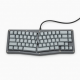 65-Key Split Ergonomic Mechanical Keyboard, Wired Gray Design