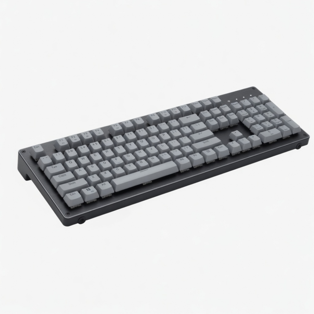 Wireless Mechanical Keyboard, 104-Key Full-Size Gray Keyboard