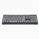 Wireless Mechanical Keyboard, 104-Key Full-Size Gray Keyboard