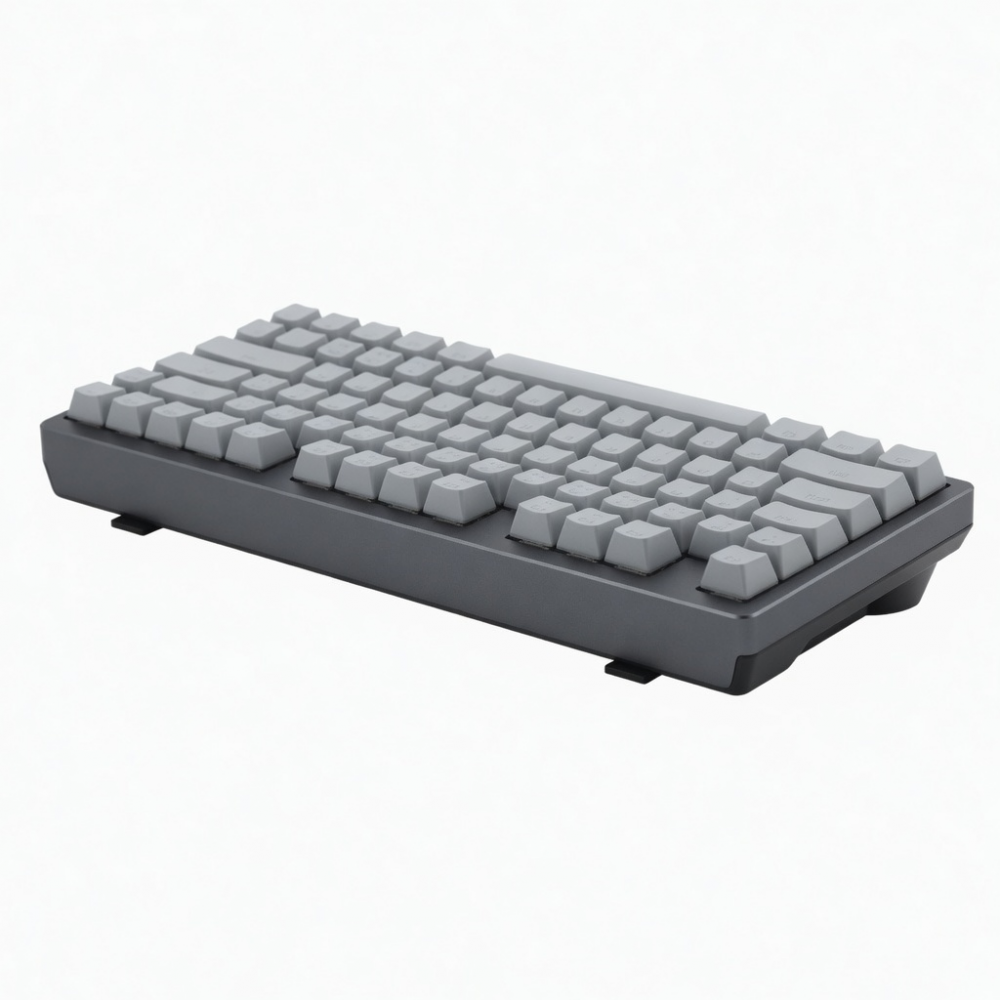 84-Key Wireless Mechanical Keyboard, Compact Gray Design