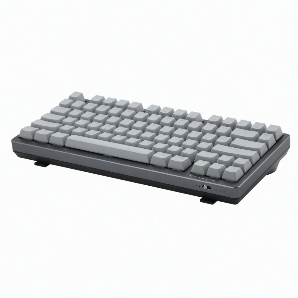 84-Key Wireless Mechanical Keyboard, Compact Gray Design