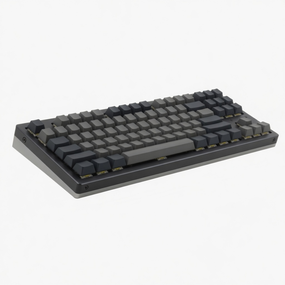 Compact Wired Mechanical Keyboard, Dark Gray Keycaps
