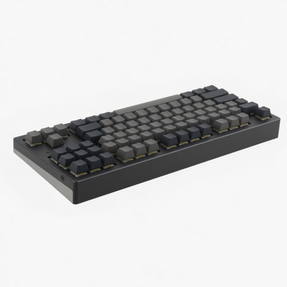 Compact Wired Mechanical Keyboard, Dark Gray Keycaps