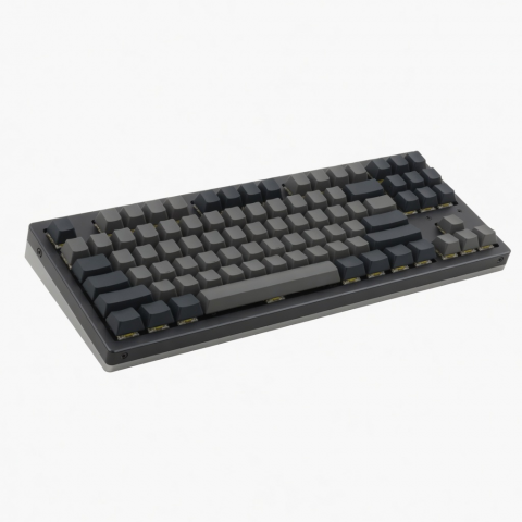 Compact Wired Mechanical Keyboard, Dark Gray Keycaps