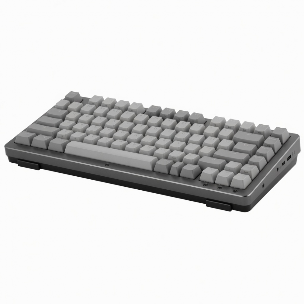 80-Key Wireless Mechanical Keyboard, Compact Layout, Gray and Black
