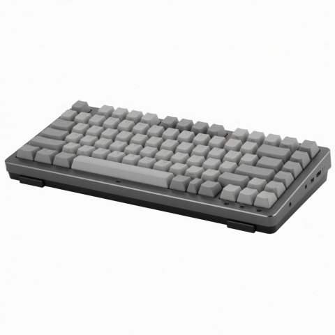 80-Key Wireless Mechanical Keyboard, Compact Layout, Gray and Black