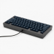 Wireless Mechanical Keyboard, Compact Layout, Dark Blue Keycaps, Gray Frame