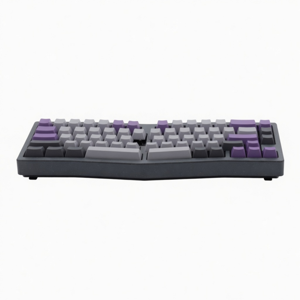 Wireless Alice Layout Mechanical Keyboard, Gray and Purple