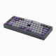 Wireless Alice Layout Mechanical Keyboard, Gray and Purple