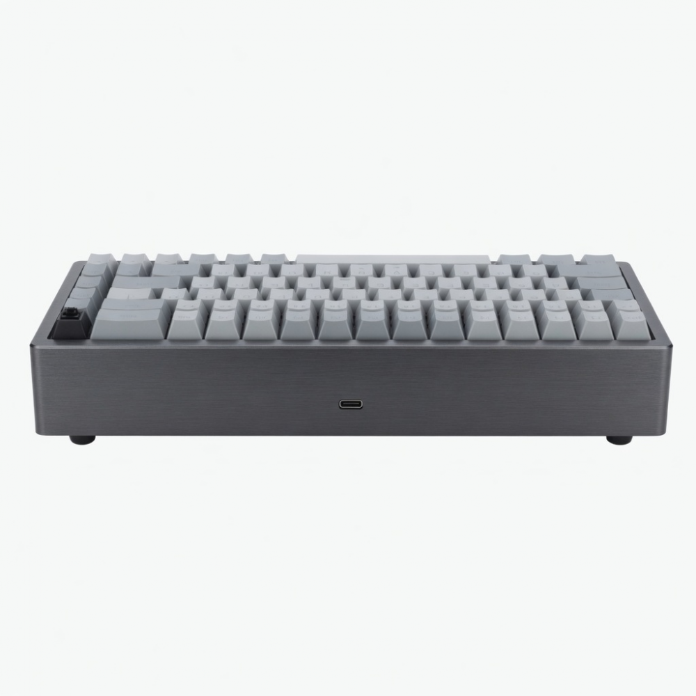 84-Key Wireless Mechanical Keyboard, Gray Aluminum Frame