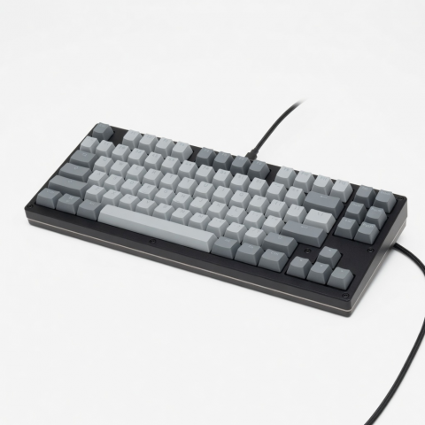 87-Key Mechanical Keyboard, Wired, Gray PBT Keycaps