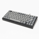 75% Mechanical Keyboard, Gray Keycaps, Black Case