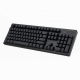 Black Full-Size Wired Keyboard with Numeric Keypad