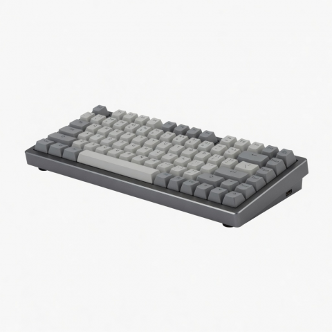 96-Key Mechanical Keyboard, Gray Aluminum Frame, Compact Layout