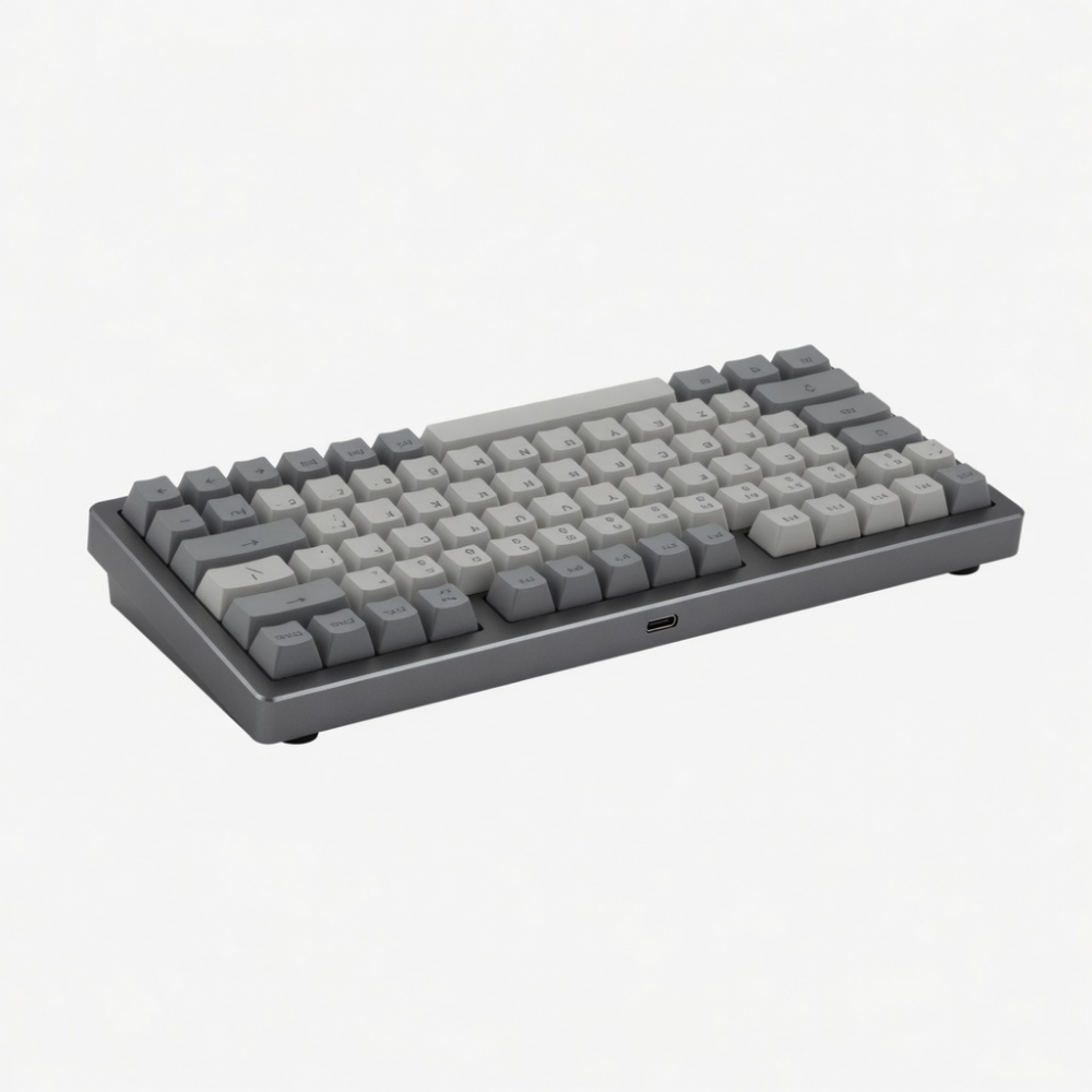 96-Key Mechanical Keyboard, Gray Aluminum Frame, Compact Layout