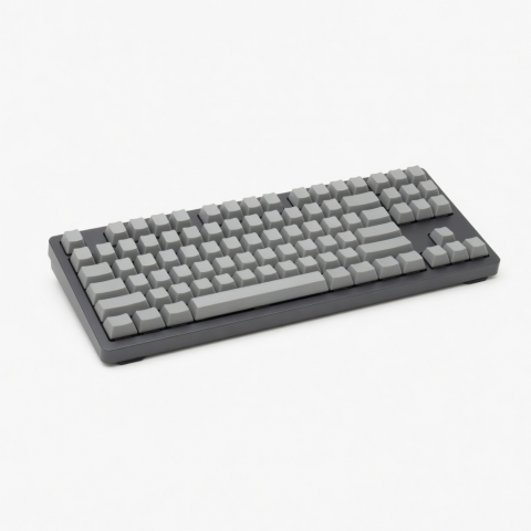 96-Key Mechanical Keyboard, Gray Keycaps, Compact Layout