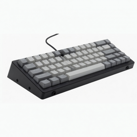 65-Key Mechanical Keyboard, Wired, Compact Black and Gray Design
