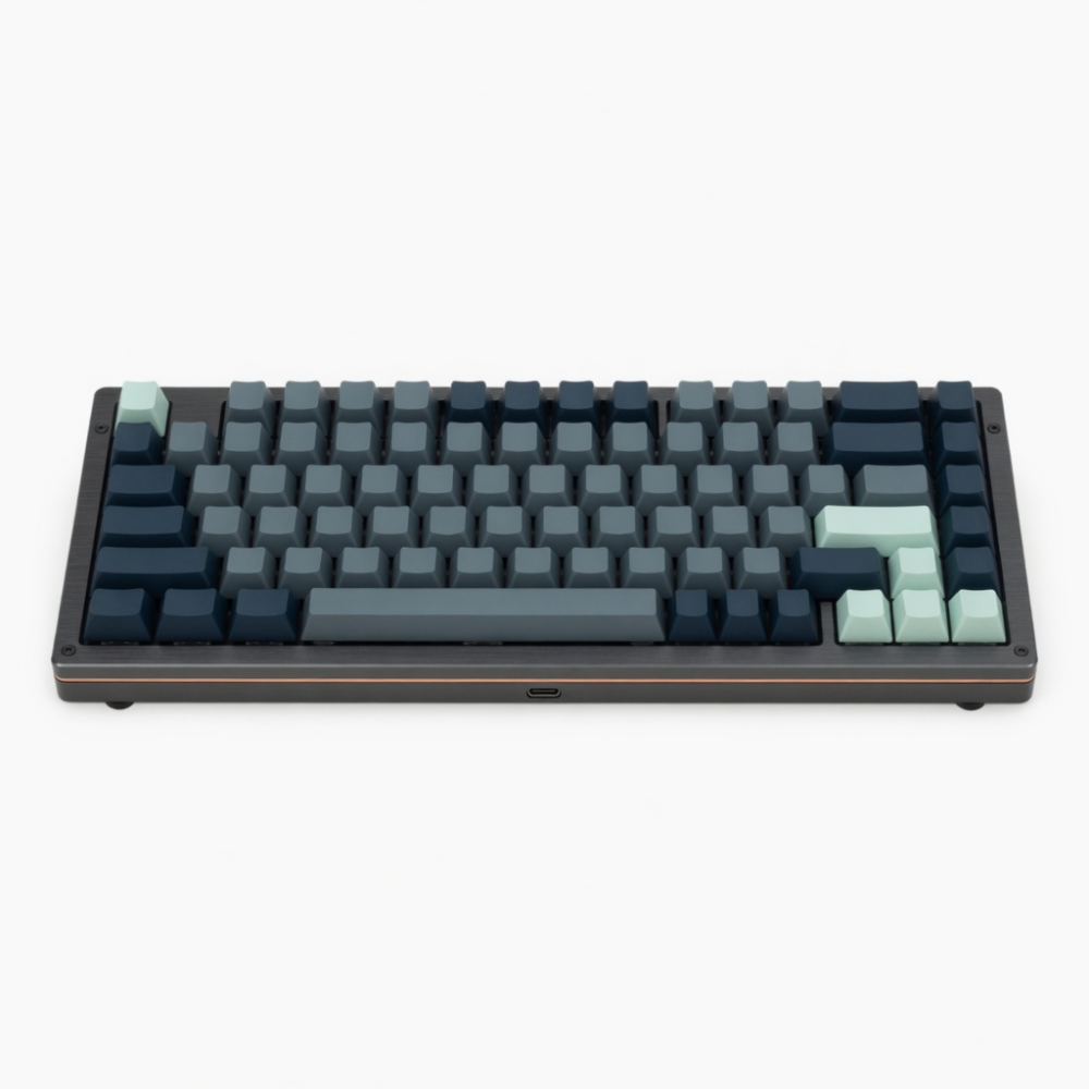 96-Key Mechanical Keyboard, Blue Gray Keycaps