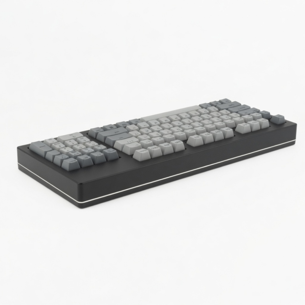 96-Key Mechanical Keyboard, Gray and Black, Full-Size Layout