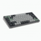 82-Key 75% Compact Keyboard, Gray and Green】【。