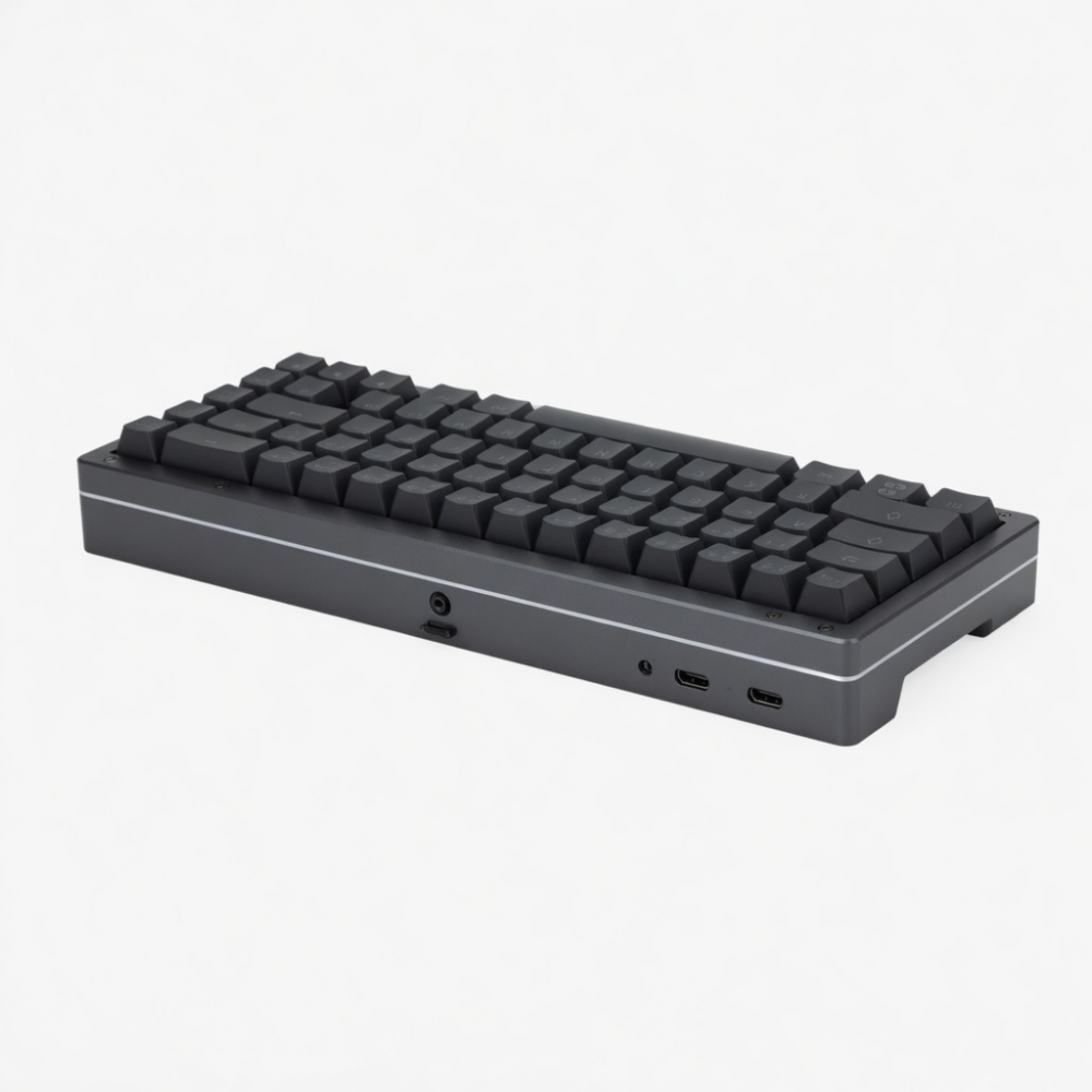 65-Key Mechanical Keyboard, Black Compact Layout