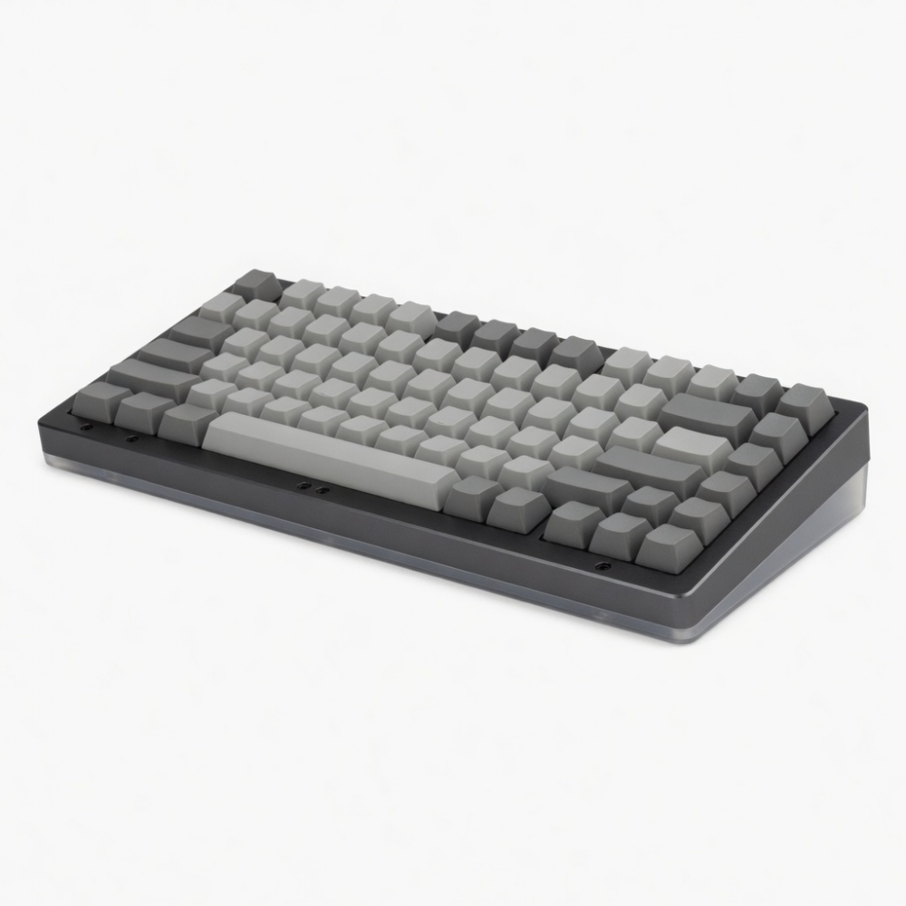 75% Mechanical Keyboard, 84-Key, Gray/White