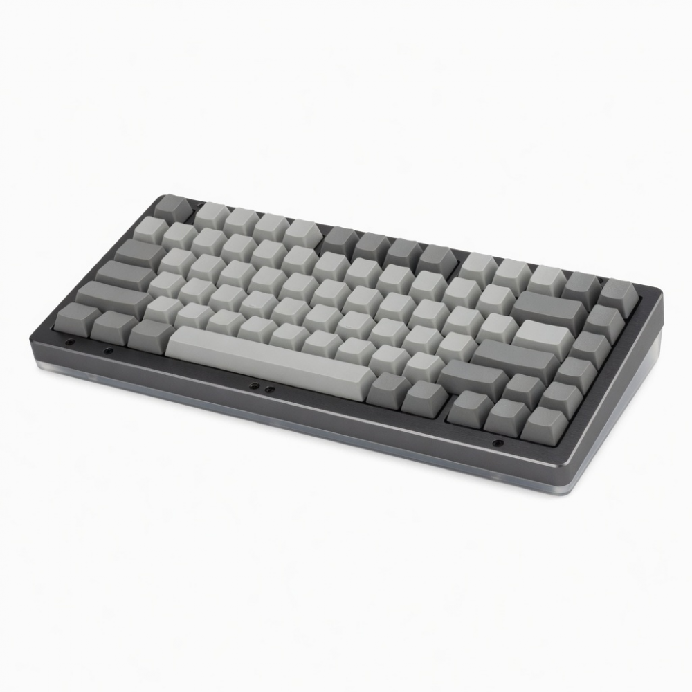 75% Mechanical Keyboard, 84-Key, Gray/White